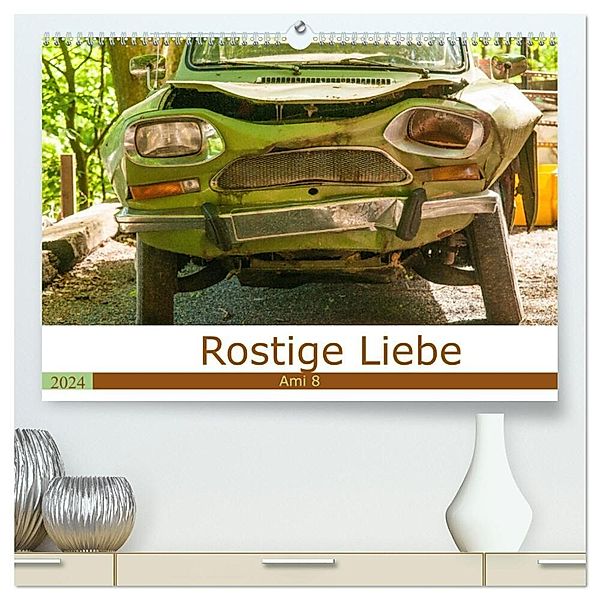 Rostige Liebe - Ami 8 (hochwertiger Premium Wandkalender 2024 DIN A2 quer), Kunstdruck in Hochglanz, Meike Bölts