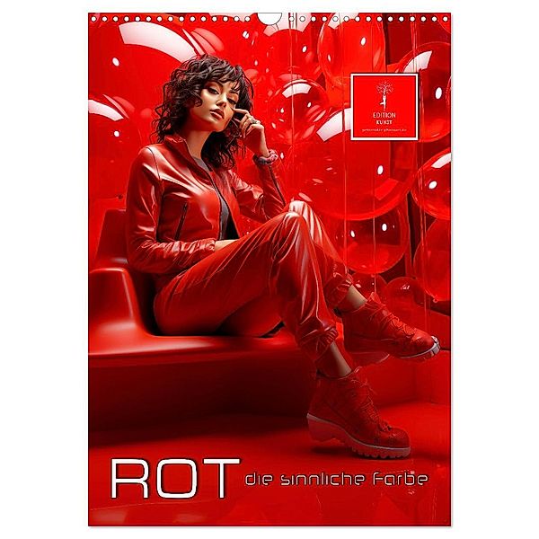 Rot, die sinnliche Farbe (Wandkalender 2024 DIN A3 hoch), CALVENDO Monatskalender, Peter Roder