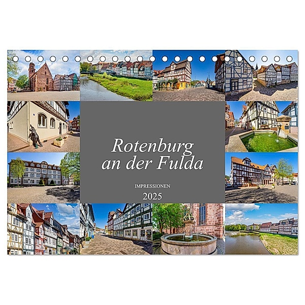 Rotenburg an der Fulda Impressionen (Tischkalender 2025 DIN A5 quer), CALVENDO Monatskalender, Calvendo, Dirk Meutzner