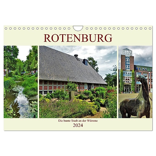 Rotenburg - Die bunte Stadt an der Wümme (Wandkalender 2024 DIN A4 quer), CALVENDO Monatskalender, Andrea Janke