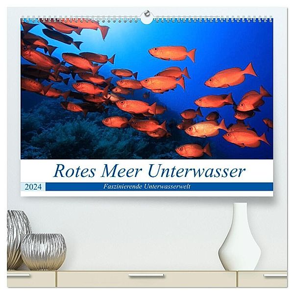 Rotes Meer Unterwasser (hochwertiger Premium Wandkalender 2024 DIN A2 quer), Kunstdruck in Hochglanz, Martin Hablützel