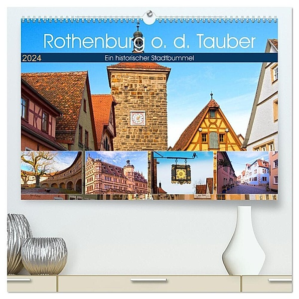 Rothenburg o.d. Tauber (hochwertiger Premium Wandkalender 2024 DIN A2 quer), Kunstdruck in Hochglanz, Sylvia Seibl