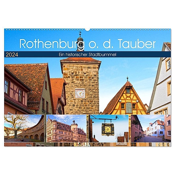 Rothenburg o.d. Tauber (Wandkalender 2024 DIN A2 quer), CALVENDO Monatskalender, Sylvia Seibl