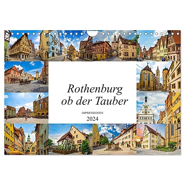 Rothenburg ob der Tauber Impressionen (Wandkalender 2024 DIN A4 quer), CALVENDO Monatskalender, Dirk Meutzner