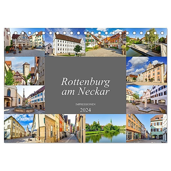 Rottenburg am Neckar Impressionen (Tischkalender 2024 DIN A5 quer), CALVENDO Monatskalender, Dirk Meutzner