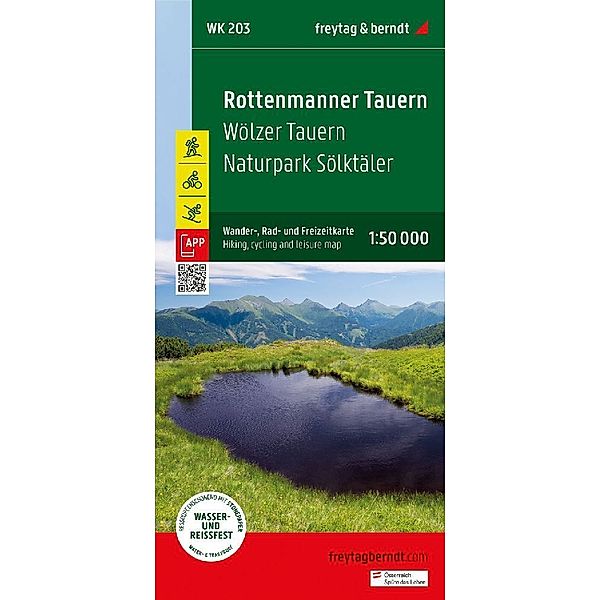 Rottenmanner Tauern, Wander-, Rad- und Freizeitkarte 1:50.000, freytag & berndt, WK 203