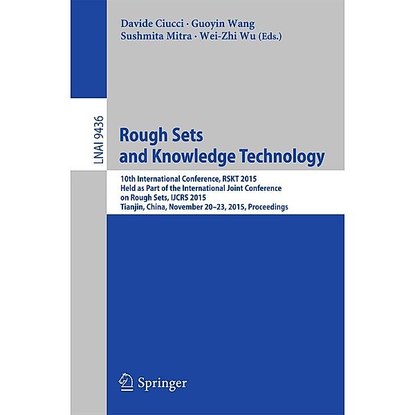 Rough Sets and Knowledge Technology / Lecture Notes in Computer Science Bd.9436