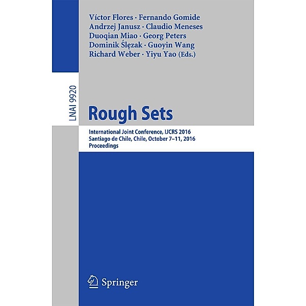 Rough Sets / Lecture Notes in Computer Science Bd.9920