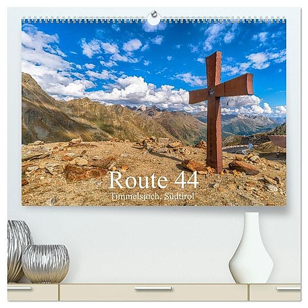Route 44. Timmelsjoch, Südtirol (hochwertiger Premium Wandkalender 2024 DIN A2 quer), Kunstdruck in Hochglanz, studio-fifty-five, Ulrich Männel