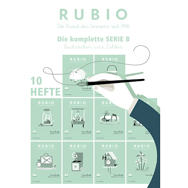 Rubio - B-Reihe (Alphabet): Nr.B0-B9 Buchstaben und Zahlen - Die komplette Serie B, 10 Hefte, Enrique Rubio