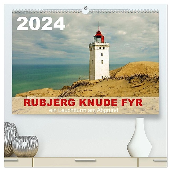 Rubjerg Knude Fyr (hochwertiger Premium Wandkalender 2024 DIN A2 quer), Kunstdruck in Hochglanz, Werner Prescher