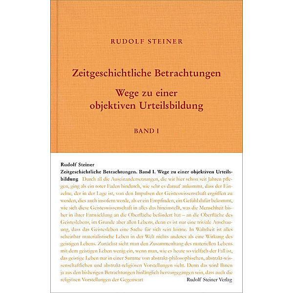 Rudolf Steiner Gesamtausgabe / 173/a-c / Zeitgeschichtliche Betrachtungen, 3 Bände, Rudolf Steiner