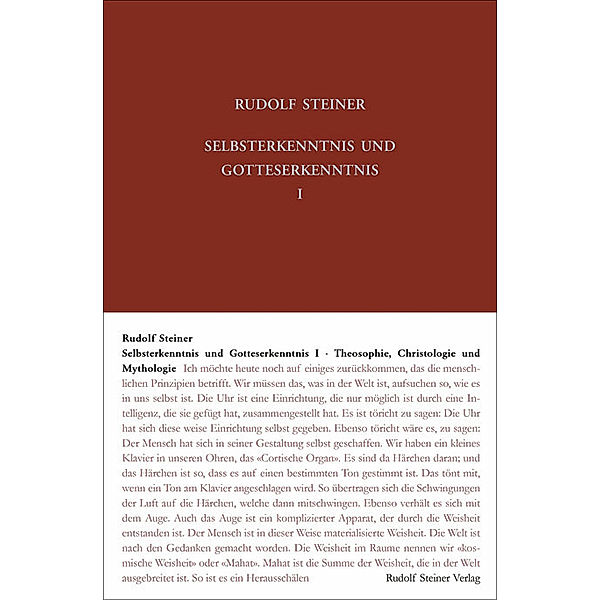 Rudolf Steiner Gesamtausgabe / 90a / Selbsterkenntnis und Gotteserkenntnis.Bd.1, Rudolf Steiner