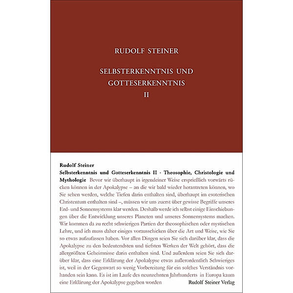 Rudolf Steiner Gesamtausgabe / 90b / Selbsterkenntnis und Gotteserkenntnis.Bd.2, Rudolf Steiner