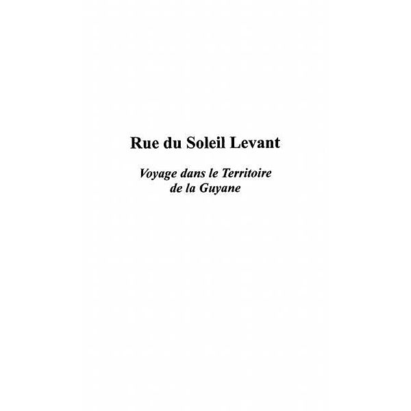 RUE DU SOLEIL LEVANT / Hors-collection, Schneider Timothee