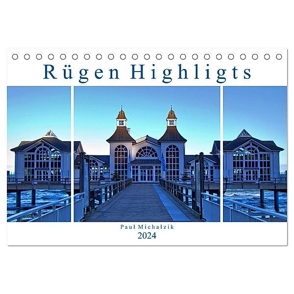 Rügen Highlights (Tischkalender 2024 DIN A5 quer), CALVENDO Monatskalender, Paul Michalzik