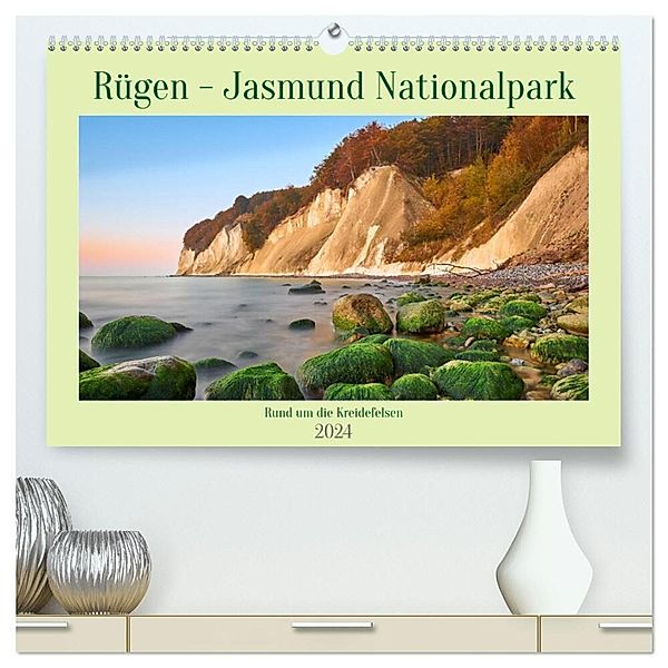 Rügen - Jasmund Nationalpark (hochwertiger Premium Wandkalender 2024 DIN A2 quer), Kunstdruck in Hochglanz, Olaf Jürgens