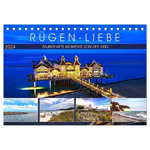 RÜGEN-LIEBE (Tischkalender 2024 DIN A5 quer), CALVENDO Monatskalender, Andrea Dreegmeyer
