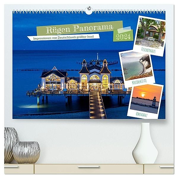 Rügen Panorama (hochwertiger Premium Wandkalender 2024 DIN A2 quer), Kunstdruck in Hochglanz, Tilo Grellmann