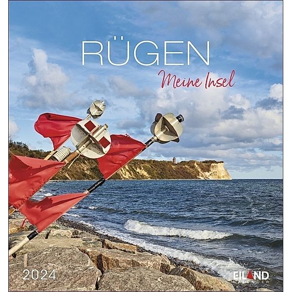 Rügen Postkartenkalender 2024. Impressionen der größten deutschen Insel in einem kleinen Kalender zum Aufstellen oder Aufhängen. Postkarten-Fotokalender für Urlaubsfeeling zu Hause.