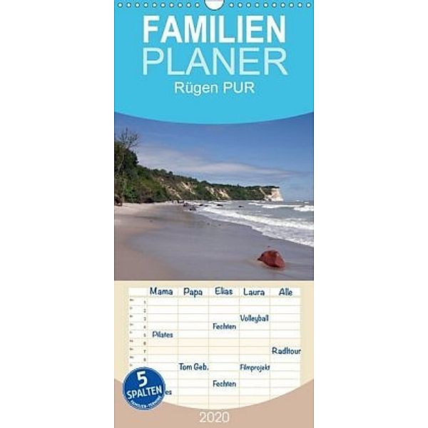 Rügen PUR - Familienplaner hoch (Wandkalender 2020 , 21 cm x 45 cm, hoch), Werner Prescher