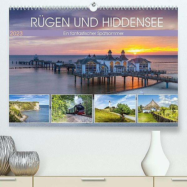 RÜGEN UND HIDDENSEE Ein fantastischer Spätsommer (Premium, hochwertiger DIN A2 Wandkalender 2023, Kunstdruck in Hochglan, Melanie Viola