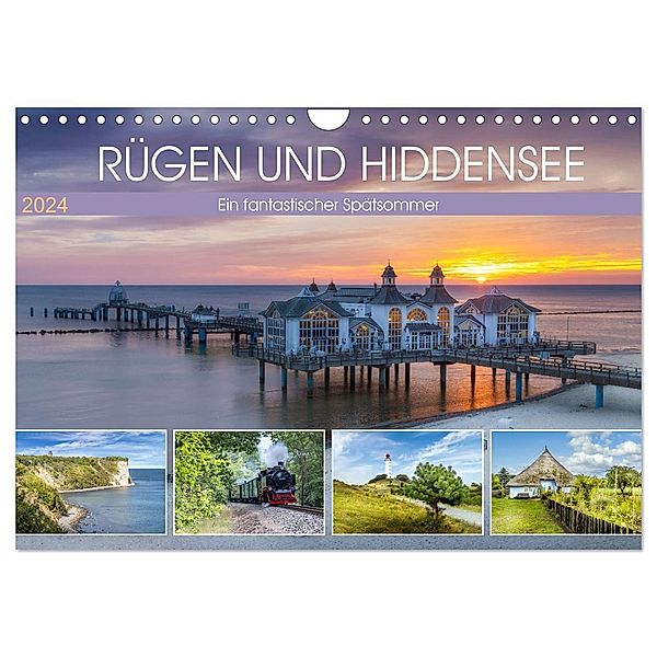 RÜGEN UND HIDDENSEE Ein fantastischer Spätsommer (Wandkalender 2024 DIN A4 quer), CALVENDO Monatskalender, Melanie Viola