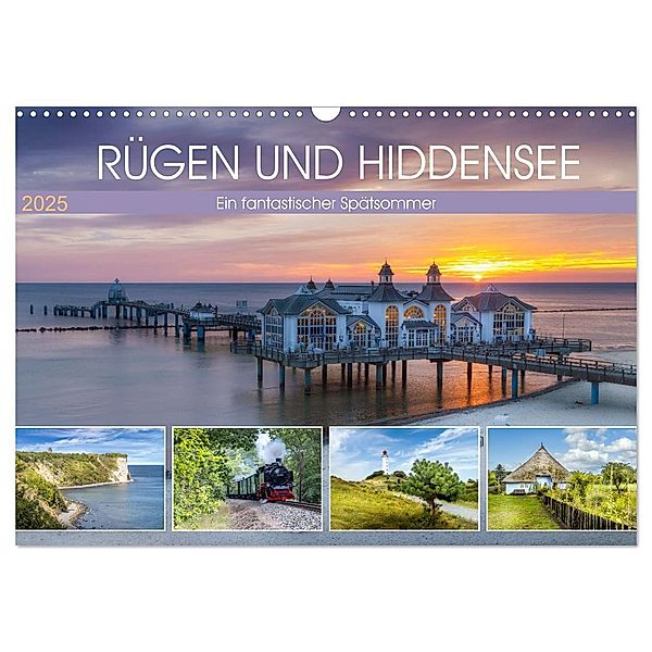 RÜGEN UND HIDDENSEE Ein fantastischer Spätsommer (Wandkalender 2025 DIN A3 quer), CALVENDO Monatskalender, Calvendo, Melanie Viola