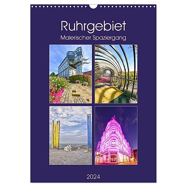 Ruhrgebiet - Malerischer Spaziergang (Wandkalender 2024 DIN A3 hoch), CALVENDO Monatskalender, Bettina Hackstein