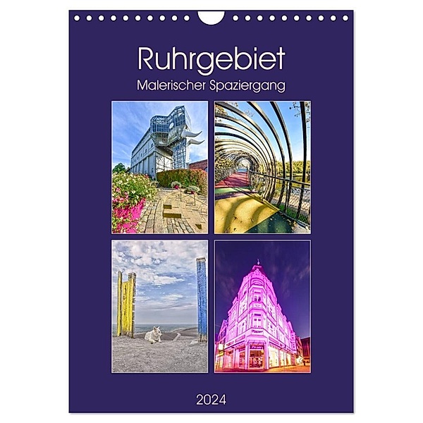 Ruhrgebiet - Malerischer Spaziergang (Wandkalender 2024 DIN A4 hoch), CALVENDO Monatskalender, Bettina Hackstein