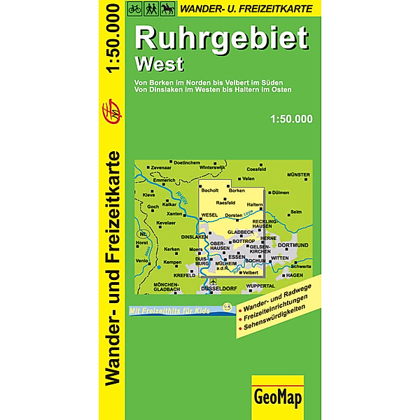 Ruhrgebiet West Wander- und Freizeitkarte, GeoMap