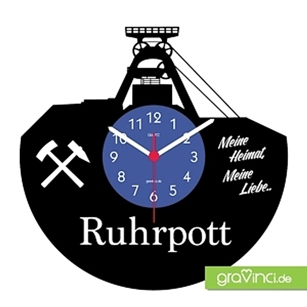 Ruhrpott-Deutsche Skylines, Vinyl Schallplattenuhr