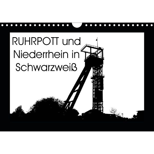 Ruhrpott und Niederrhein in Schwarzweiß (Wandkalender 2021 DIN A4 quer), Christine Daus