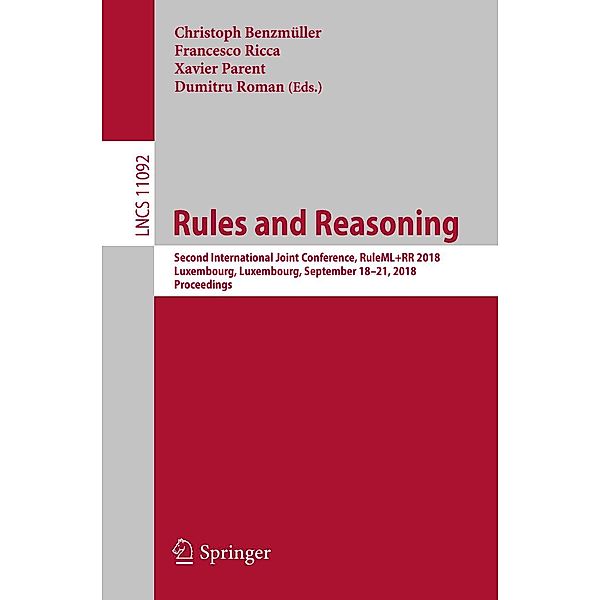 Rules and Reasoning / Lecture Notes in Computer Science Bd.11092