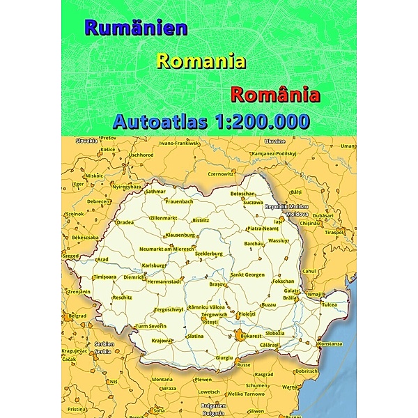 Rumänien Autoatlas, Straßenatlas  2023/2024 1:200.000 (România), M&M Baciu