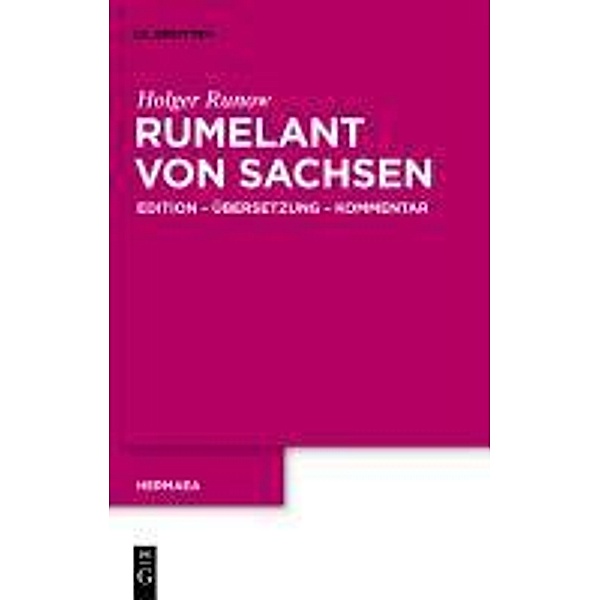 Rumelant von Sachsen / Hermaea. Neue Folge Bd.121, Holger Runow