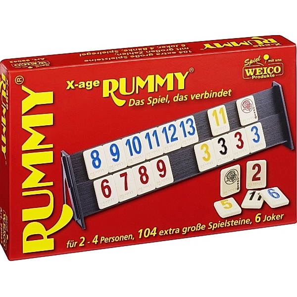 Rummy X-Age Edition mit großen Steinen und Zeichen