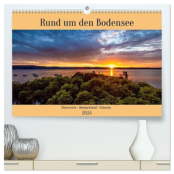 Rund um den Bodensee (hochwertiger Premium Wandkalender 2024 DIN A2 quer), Kunstdruck in Hochglanz, Christa Kramer