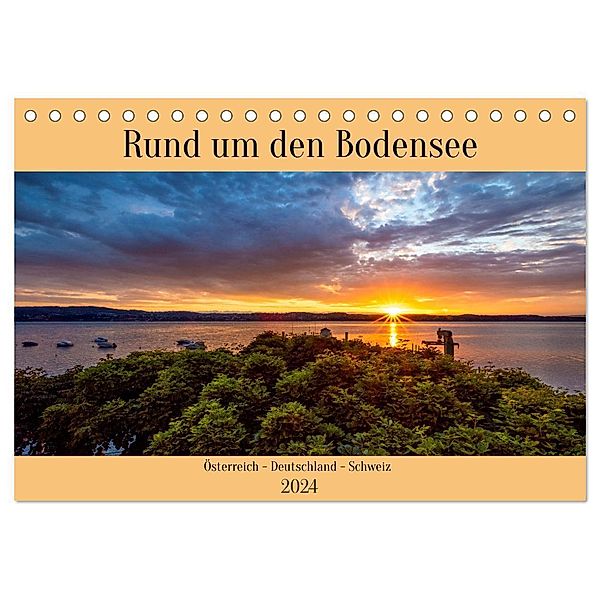 Rund um den Bodensee (Tischkalender 2024 DIN A5 quer), CALVENDO Monatskalender, Christa Kramer