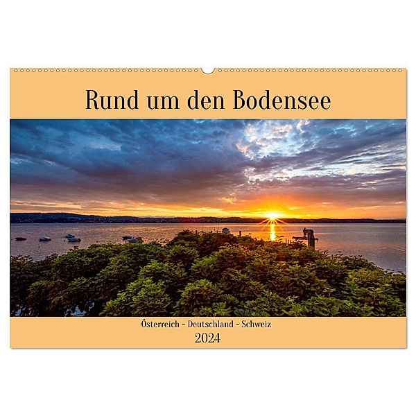 Rund um den Bodensee (Wandkalender 2024 DIN A2 quer), CALVENDO Monatskalender, Christa Kramer