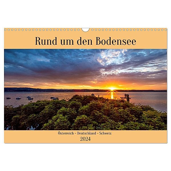 Rund um den Bodensee (Wandkalender 2024 DIN A3 quer), CALVENDO Monatskalender, Christa Kramer