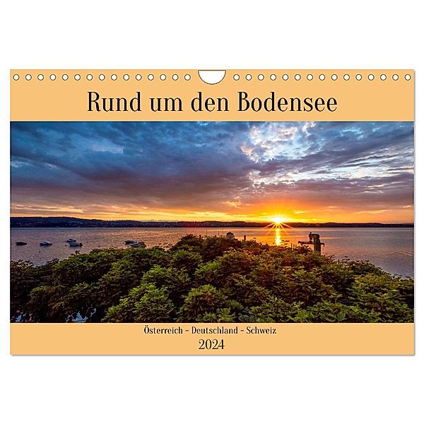 Rund um den Bodensee (Wandkalender 2024 DIN A4 quer), CALVENDO Monatskalender, Christa Kramer