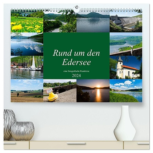 Rund um den Edersee (hochwertiger Premium Wandkalender 2024 DIN A2 quer), Kunstdruck in Hochglanz, Markus W. Lambrecht