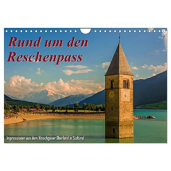 Rund um den Reschenpass (Wandkalender 2024 DIN A4 quer), CALVENDO Monatskalender, Marcel Wenk