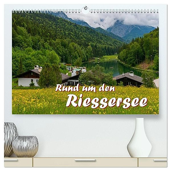 Rund um den Riessersee (hochwertiger Premium Wandkalender 2025 DIN A2 quer), Kunstdruck in Hochglanz, Calvendo, Dieter Wilczek