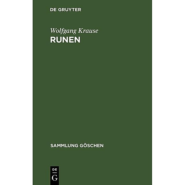 Runen / Sammlung Göschen Bd.2810, Wolfgang Krause