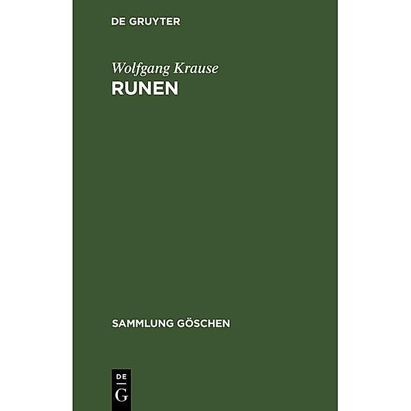 Runen / Sammlung Göschen Bd.2810, Wolfgang Krause