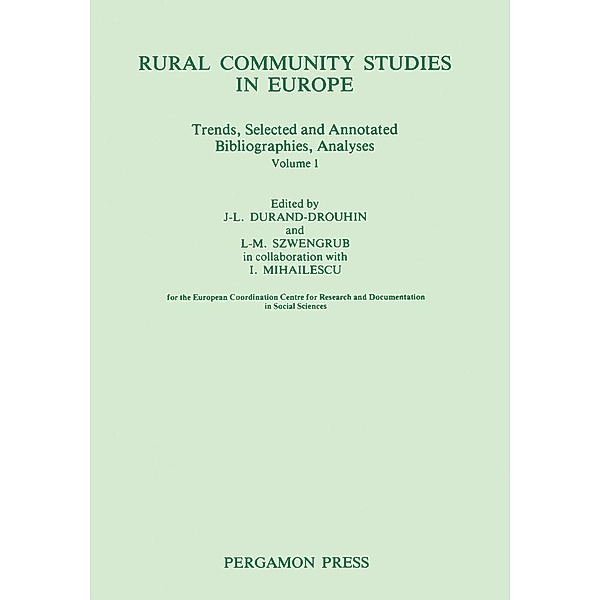 Rural Community Studies in Europe