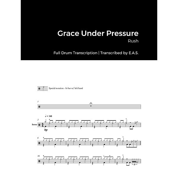 Rush - Grace Under Pressure (Full Album Drum Transcriptions) / Full Album Drum Transcriptions, Evan Aria Serenity
