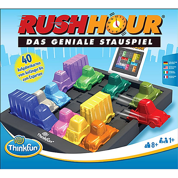 Ravensburger Verlag Rush Hour - Das geniale Stauspiel und bekannte Logikspiel von Thinkfun für Jungen und Mädchen ab 8 Jahren